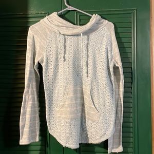 Mint Pullover knit sweater with adjustable neck and front pocket